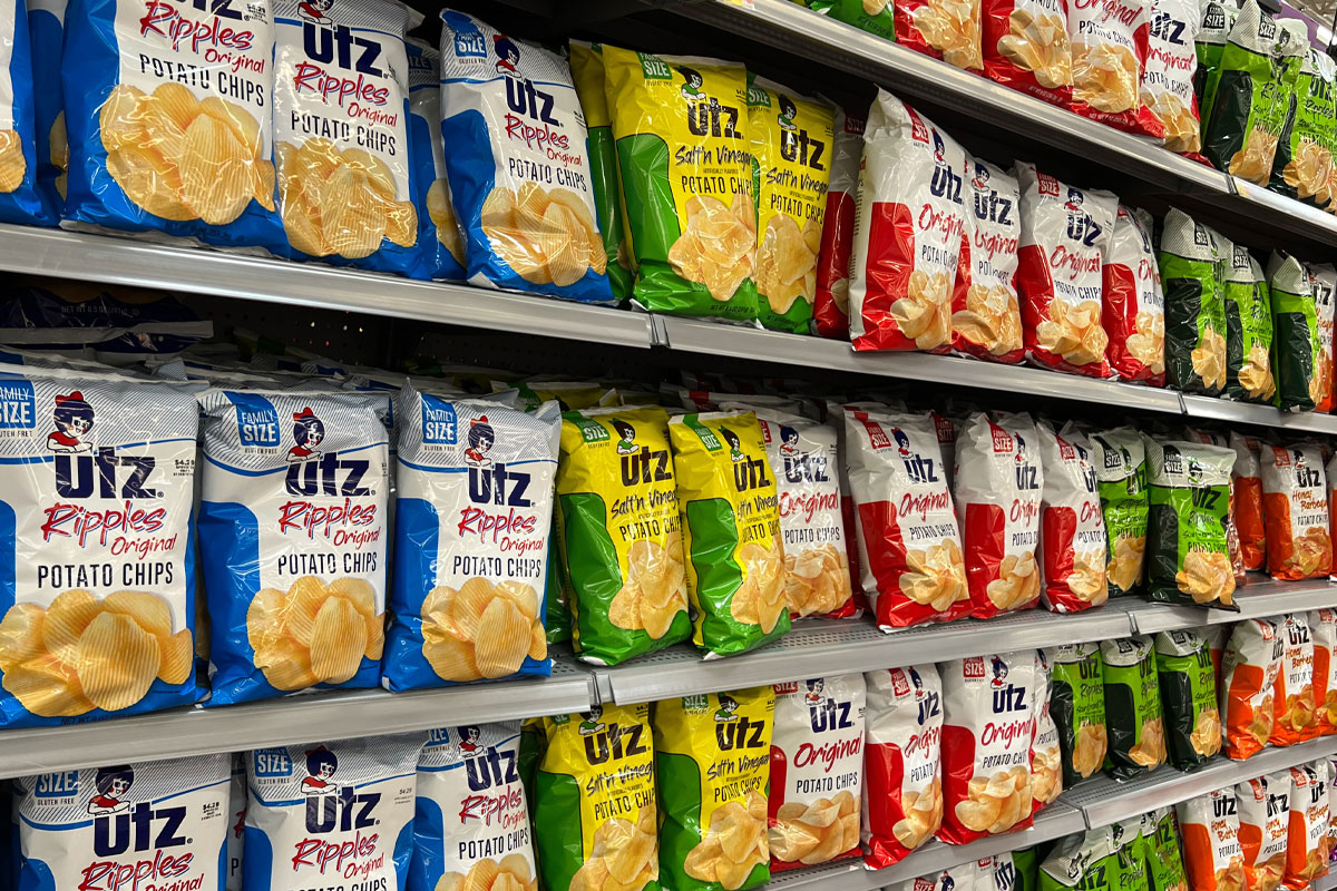 Assortment of Utz chips. 