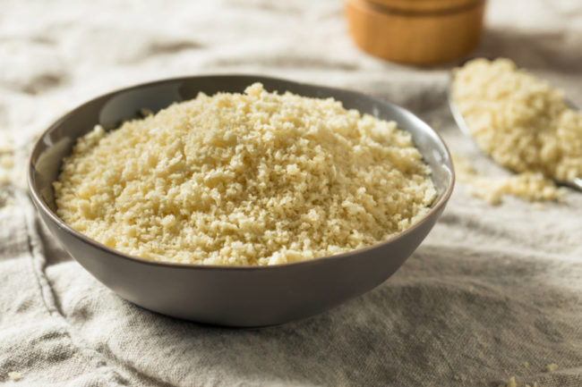 Bowl of panko breadcrumbs. 