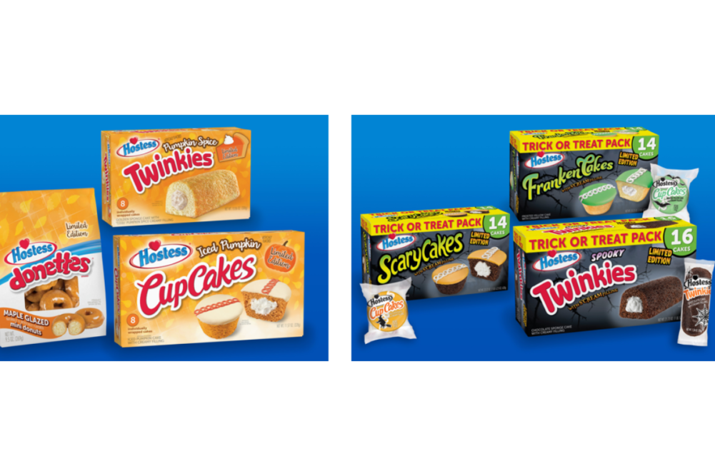 Variety of Hostess Autumn products. 