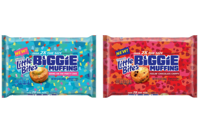 Packages of Little Bites Biggie Muffins. 