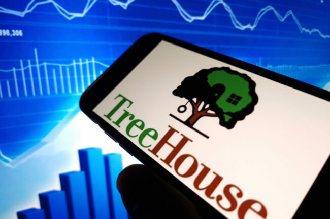 Treehouse Foods logo on cellphone. 