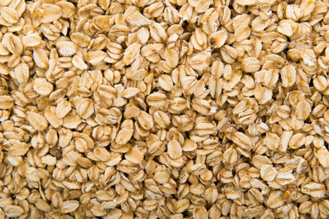 Close-up shot of oats. 