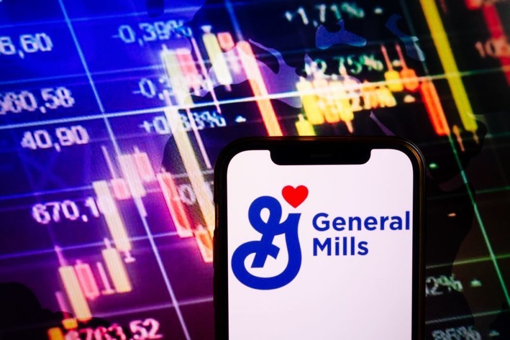 General Mills logo displayed on cellphone. 