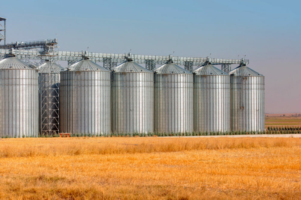 Grain bins. 