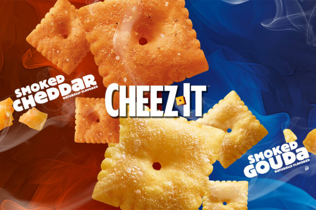 Cheez-It Smoked crackers in smoked cheddar and smoked gouda. 