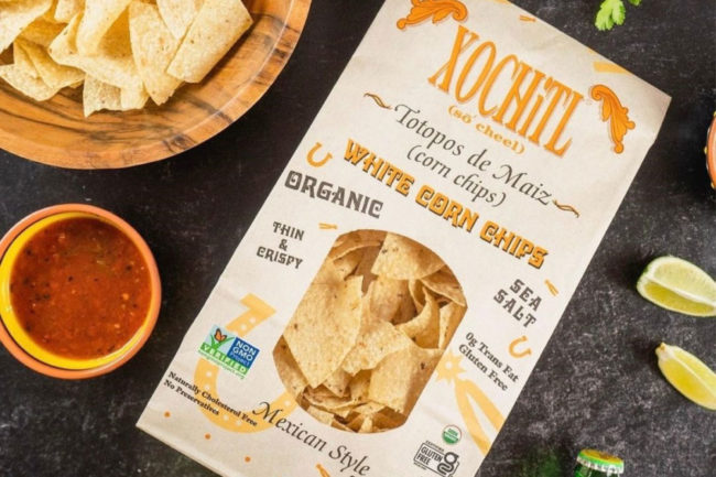 Bag of Xochitl tortilla chips. 