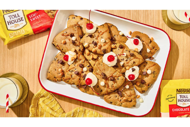 Plate of new Nestle Toll House nacho cookies. 