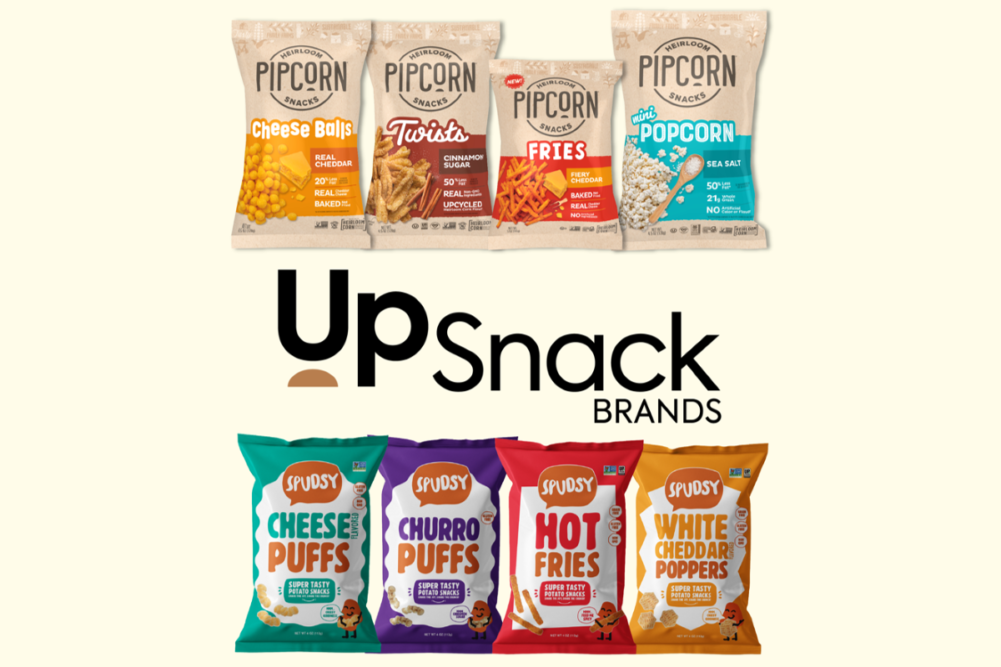 Assortment of snacks by UpSnack Brands. 