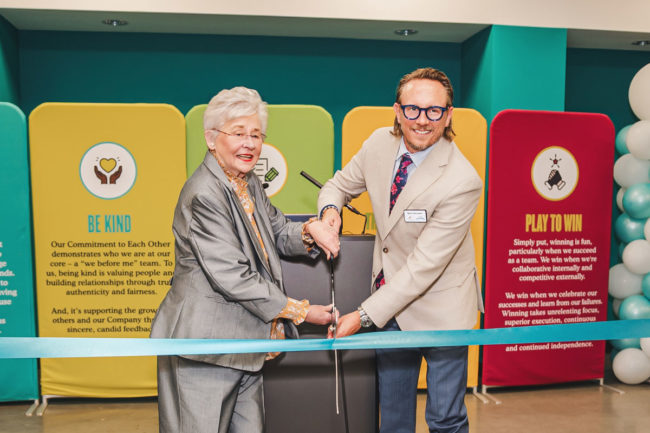 Kay Ivey and Marck Smucker at the Uncrustable Facility Opening.