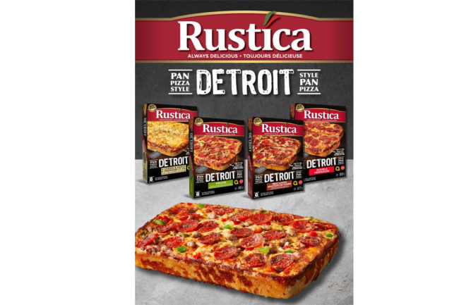 New Rustica Detroit style pizza. 