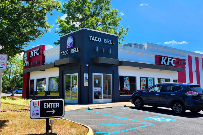 Taco Bell KFC restaurant. 