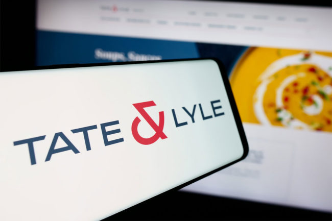 Tate & Lyle logo displayed on cellphone.