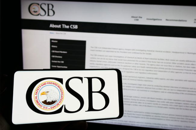 CSB logo on cellphone. 