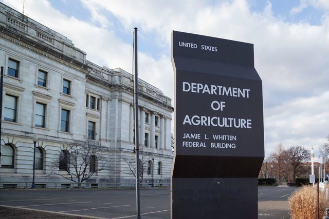 Outside the USDA building. 