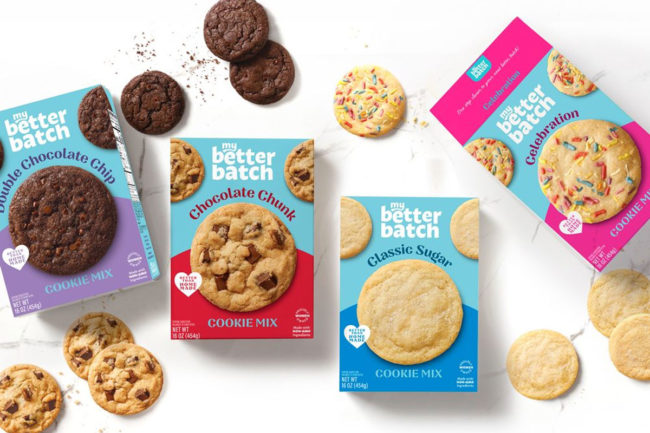 Product shot for My Better Batch cookie mixes.