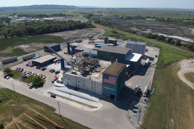 Aerial shot of Manildra Group USA facility. 