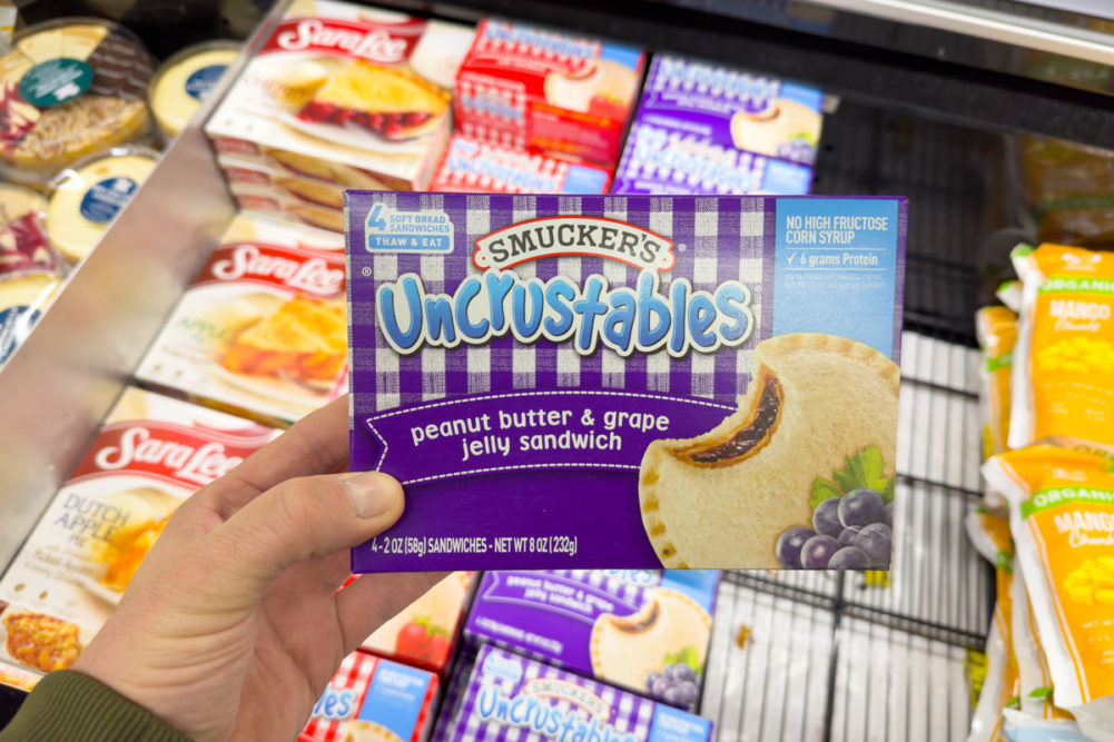 Box of Smucker's Uncrustables. 