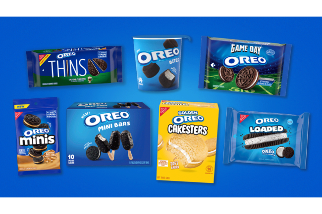 Assortment of new Oreo products. 