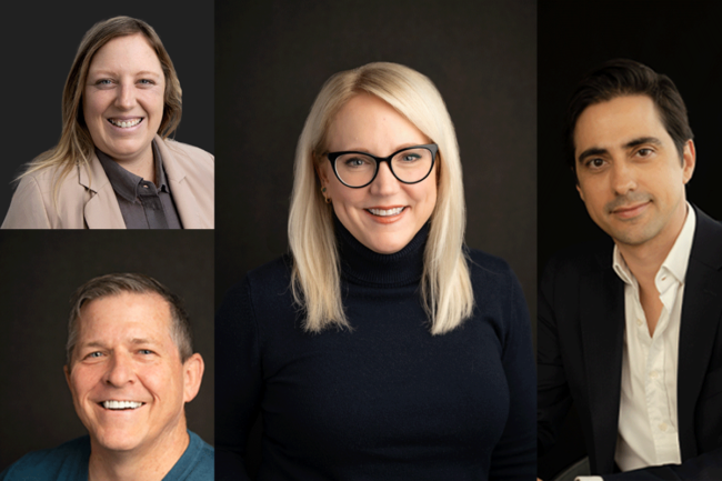 Nicola Steele (top left), Dave Skena (bottom left), Alison Holder (center) and Raphael Duvivier. 