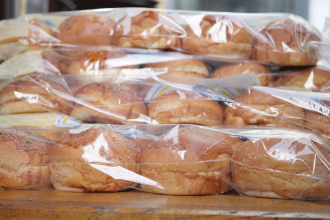 Packaged bread. 