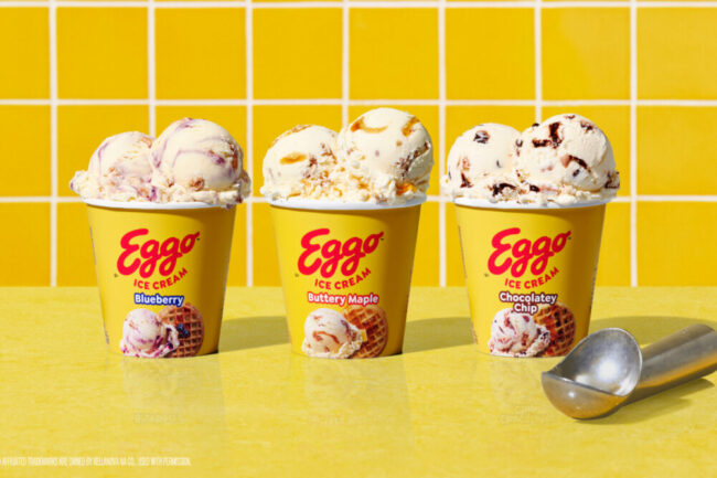 Product shot for Eggo ice cream.