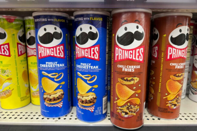 Pringles cans. 