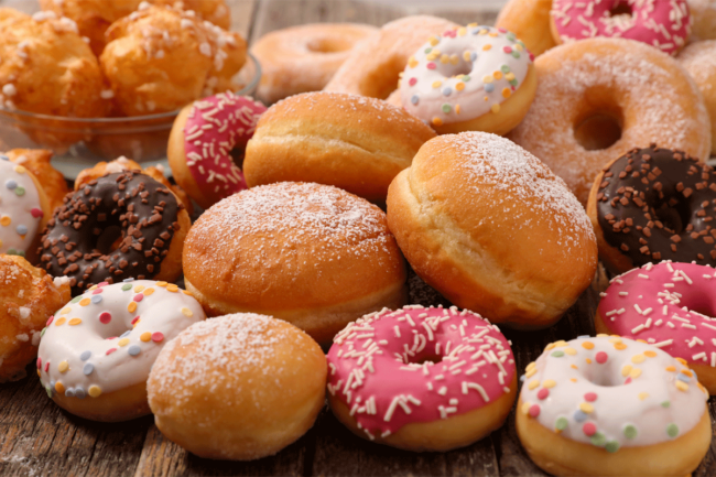 Assortment of donuts.