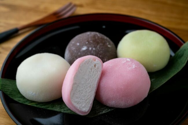 Colors of mochi ice cream.