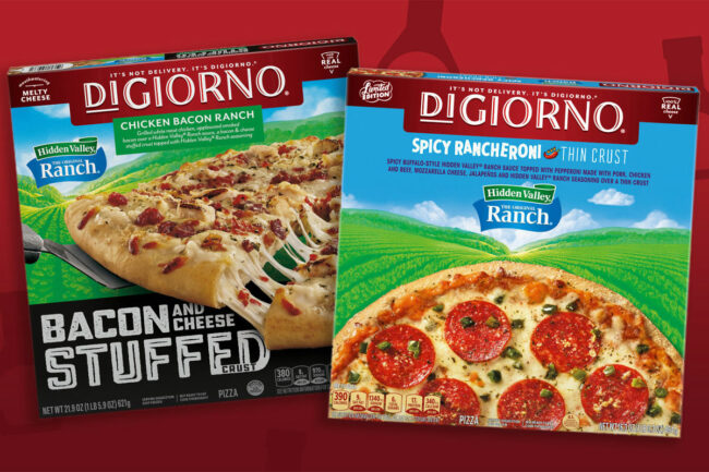 DiGiorno Hidden Valley pizzas.