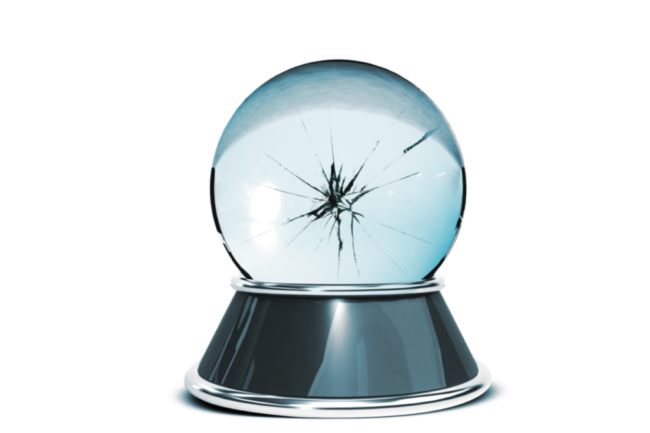 Shattered crystal ball. 