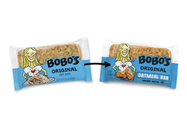 Bobo's new packaging. 